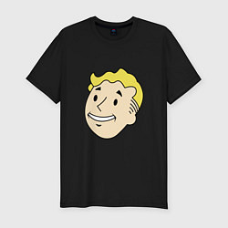 Мужская slim-футболка Vault boy head