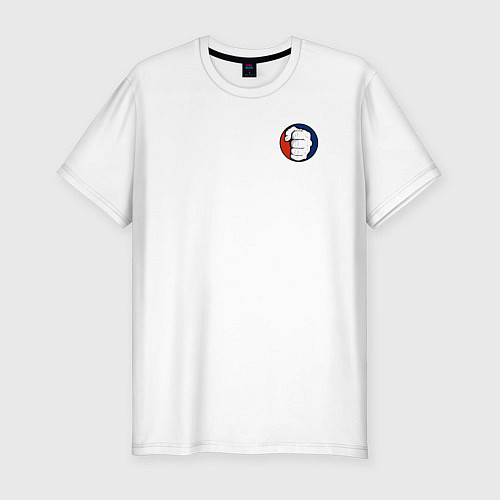 Мужская slim-футболка Значок боевых искусств / Белый – фото 1