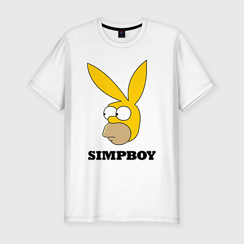 Мужская slim-футболка Simpboy - rabbit Homer / Белый – фото 1