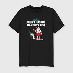 Футболка slim-fit Its a very long naughty list, цвет: черный