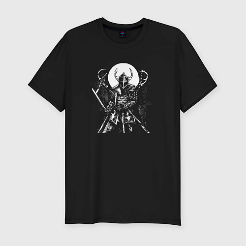 Мужская slim-футболка The mad knight / Черный – фото 1