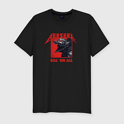 Футболка slim-fit Berserk kill em all, цвет: черный