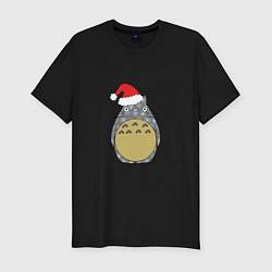 Футболка slim-fit Totoro Santa, цвет: черный