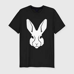 Футболка slim-fit White rabbit head, цвет: черный