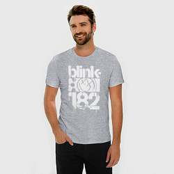 Футболка slim-fit Stencil white logo, цвет: меланж — фото 2