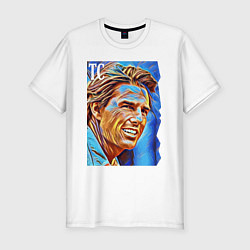 Футболка slim-fit Tom Cruise - film actor, цвет: белый