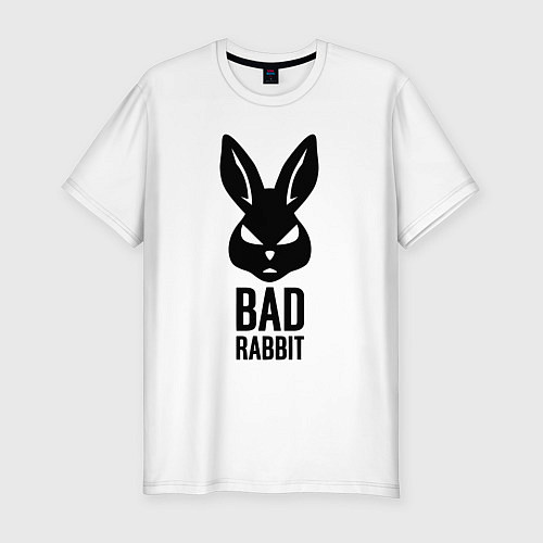 Мужская slim-футболка Bad rabbit / Белый – фото 1