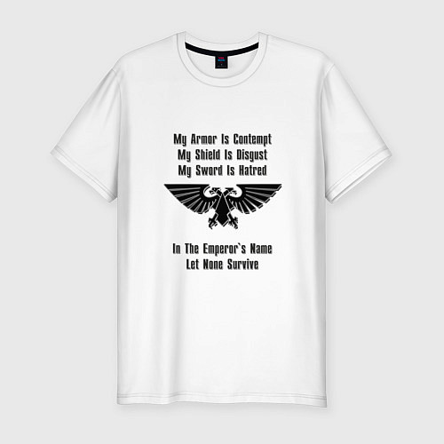 Мужская slim-футболка Аквила / Белый – фото 1
