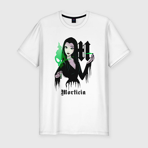 Мужская slim-футболка M - Morticia / Белый – фото 1