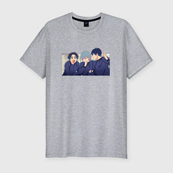 Футболка slim-fit Друзья футболисты, цвет: меланж