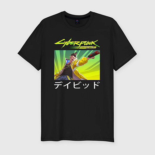 Мужская slim-футболка Cyberpunk: Edgerunners / Черный – фото 1