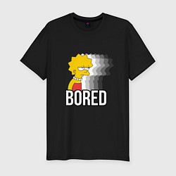 Мужская slim-футболка Лиза Симпсон - bored