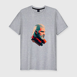 Мужская slim-футболка Арт Ведьмак