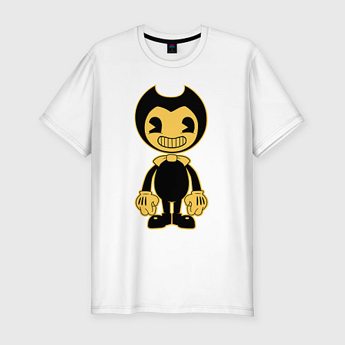 Мужская slim-футболка Bendy and the Ink Machine / Белый – фото 1