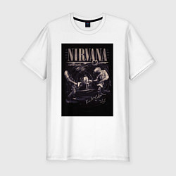 Мужская slim-футболка Nirvana live