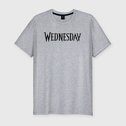 Футболка slim-fit Logo black Wednesday, цвет: меланж