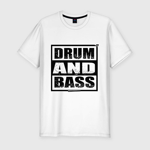 Мужская slim-футболка DnB cube / Белый – фото 1