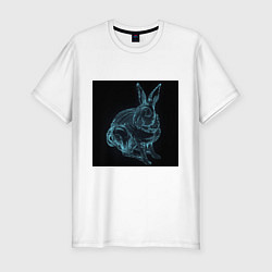 Мужская slim-футболка Водяной кролик