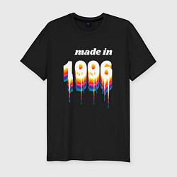 Мужская slim-футболка Made in 1996 liquid art