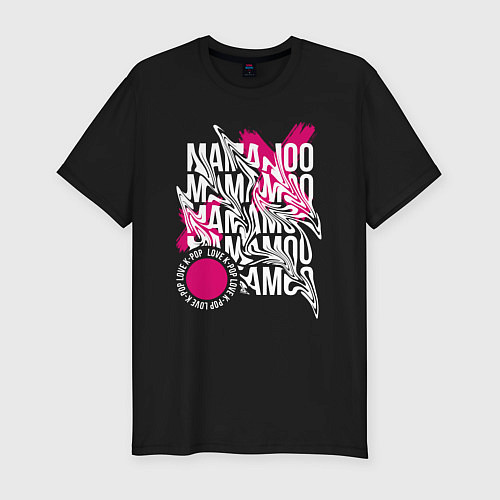 Мужская slim-футболка Mamamoo love k-pop / Черный – фото 1