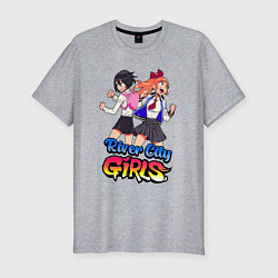 Футболка slim-fit River city girls - fighting, цвет: меланж