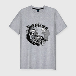 Футболка slim-fit Fish reaper, цвет: меланж