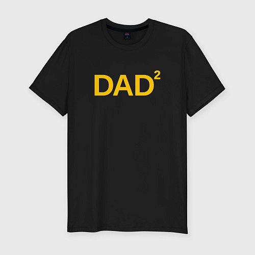 Мужская slim-футболка Отец двойни / Черный – фото 1