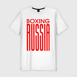 Мужская slim-футболка Бокс Российская сборная
