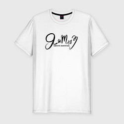 Футболка slim-fit Я и ты вместе на всегда черная, цвет: белый