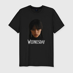 Футболка slim-fit Уэнсдэй Wednesday, цвет: черный