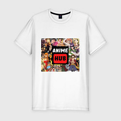 Футболка slim-fit AnimeHub, цвет: белый