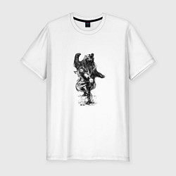 Футболка slim-fit Viking and bear, цвет: белый