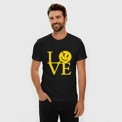 Футболка slim-fit Smile love, цвет: черный — фото 2