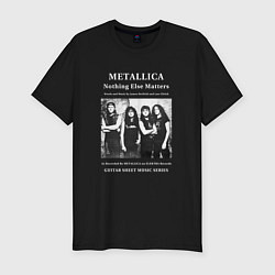 Футболка slim-fit Metallica рок группа, цвет: черный