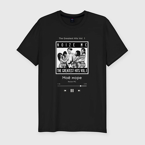 Мужская slim-футболка Noize MC Моё море / Черный – фото 1