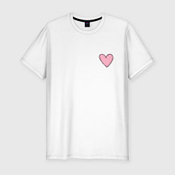 Мужская slim-футболка Нарисованное сердце - мини
