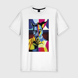 Футболка slim-fit Salvador Dali: Neural network, цвет: белый