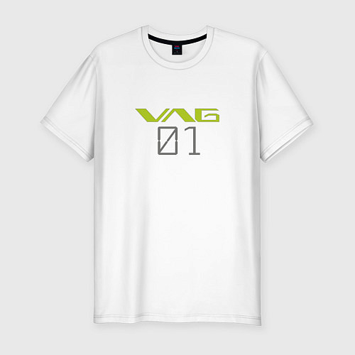 Мужская slim-футболка VAG Evangelion style / Белый – фото 1