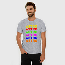 Футболка slim-fit Astro color logo, цвет: меланж — фото 2