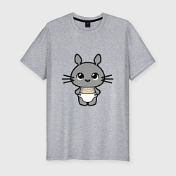Мужская slim-футболка Baby Totoro