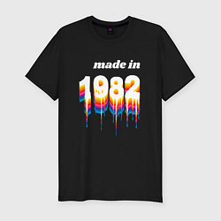 Мужская slim-футболка Made in 1982 liquid art