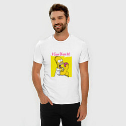 Футболка slim-fit Homer doh it, цвет: белый — фото 2