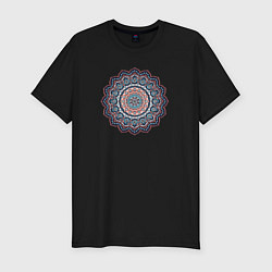 Футболка slim-fit Индийская Mandala, цвет: черный