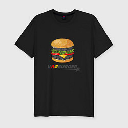 Футболка slim-fit VAGburger tyres, цвет: черный