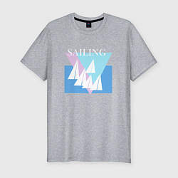 Футболка slim-fit Парусный спорт, цвет: меланж