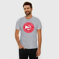 Футболка slim-fit Atlanta hawks basketball, цвет: меланж — фото 2