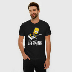 Футболка slim-fit Offspring Барт Симпсон рокер, цвет: черный — фото 2