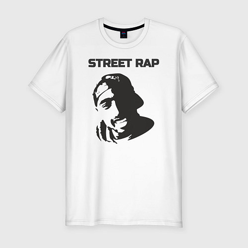 Мужская slim-футболка Street style / Белый – фото 1