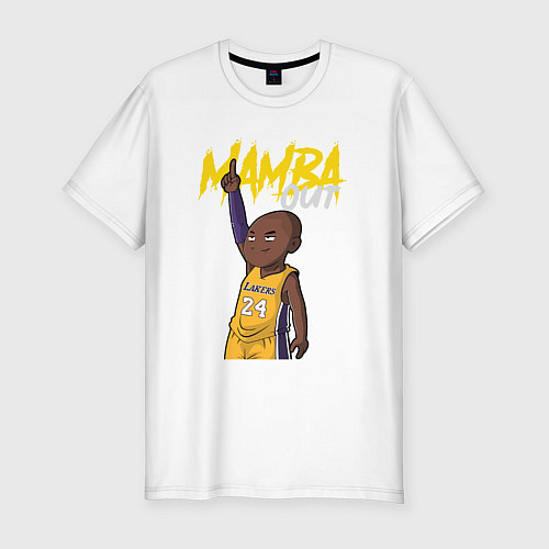 Мужская slim-футболка Mamba out / Белый – фото 1