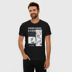 Футболка slim-fit Магическая битва Двуликий призрак, цвет: черный — фото 2